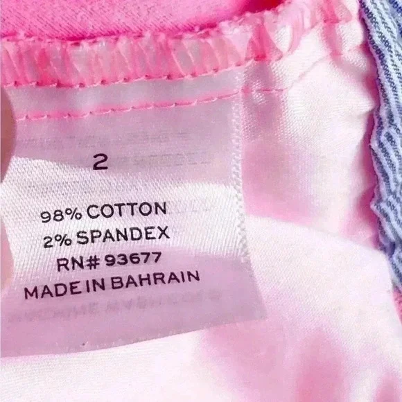 Stylus Women’s Pink Coral Stretch Straight Leg Chino Capri Crop Pants Sz 2 - Picture 7 of 10